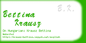 bettina krausz business card